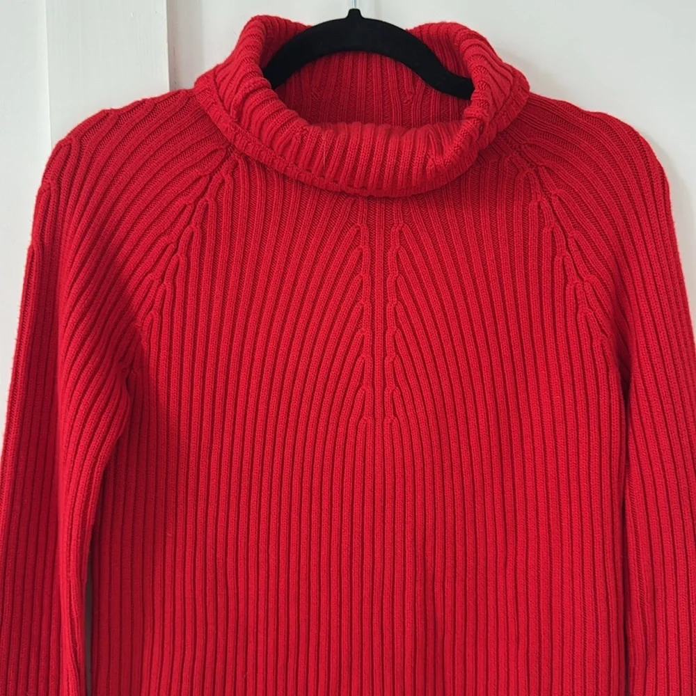 St John Red Wool Turtleneck Sweater Size XS - Picture 2 of 8
